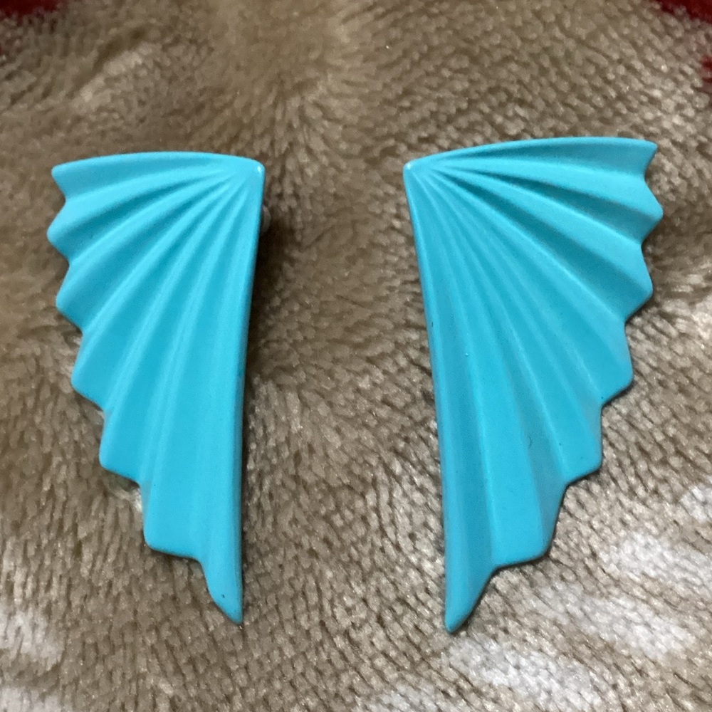 Vintage Turquoise Wing-Shaped Earrings